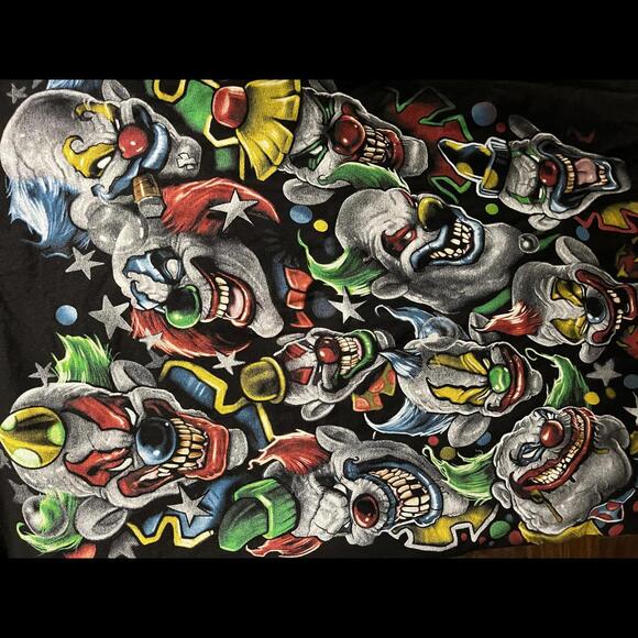 Evil Clown T-shirt Clown Head Streetwear Tee - S - Picture 3 of 3